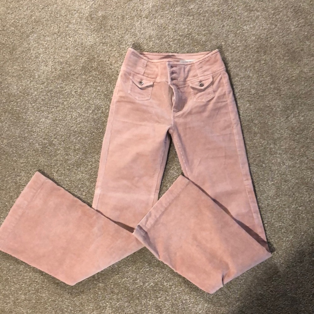 Pink boot cut cords